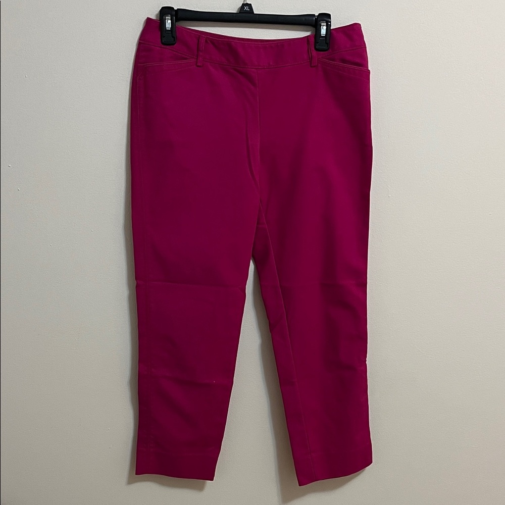 White House Black Market Perfect Form Ankle Pants 6R Fuchsia Classic Mid Rise - Picture 3 of 14